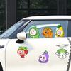 6 Pcs Fruit Cartoon Vinyl Reflective Stickers for Cars-Vesvory Creative Car Scratch Stickers and Decals Orange,Tomato,Vegetable Cartoon Window Clings view 3
