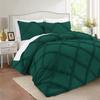 International Sheets 5 Piece Luxurious Diamond Ruffle Comforter Set Super Soft 500 GSM All Season Pintuck 1000 Thread Count, 100% Egyptian Cotton, Twin/Twin XL Size Teal Green Color view 1
