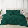 International Sheets 5 Piece Luxurious Diamond Ruffle Comforter Set Super Soft 500 GSM All Season Pintuck 1000 Thread Count, 100% Egyptian Cotton, Twin/Twin XL Size Teal Green Color view 2