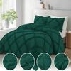 International Sheets 5 Piece Luxurious Diamond Ruffle Comforter Set Super Soft 500 GSM All Season Pintuck 1000 Thread Count, 100% Egyptian Cotton, Twin/Twin XL Size Teal Green Color view 3
