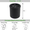 DEDU Bed Risers 4 Inch Heavy Duty 9 Pack, Furniture Risers with Non-Slip Pad Supports Up to 11000 Lbs, Round Couch Risers for Sofas, Desk or Chair (Black) view 2