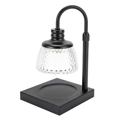 Candle Lamp Glass Shade with 2 Bulbs and Timer Melting Wax Lamp Height and Brightness Adjustable Top Down Candle Warmer Lamp