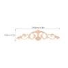 Homoyoyo Furniture Transfers Tile Edging Trim 2Pcs Carved Furniture Wooden Appliques Decorative Cabinet Door Wood Onlay Crafts Molding view 4