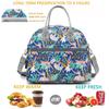 FlowFly Insulated Lunch Bag With Shoulder Strap for Women, Men, and Kids, Large and Reusable, Handle, Freezable Work and School Travel Tote and Meal Prep Organizer,Sloth view 2