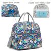 FlowFly Insulated Lunch Bag With Shoulder Strap for Women, Men, and Kids, Large and Reusable, Handle, Freezable Work and School Travel Tote and Meal Prep Organizer,Sloth view 4