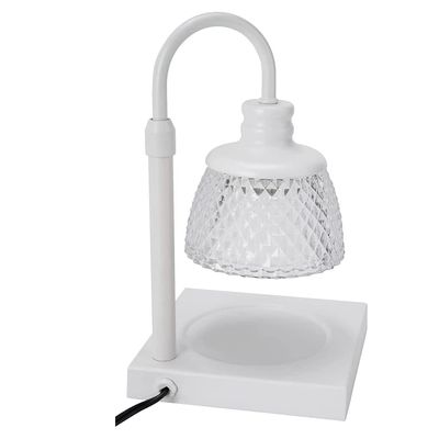 Candle Lamp Glass Shade with 2 Bulbs and Timer Melting Wax Lamp Height and Brightness Adjustable Top Down Candle Warmer Lamp