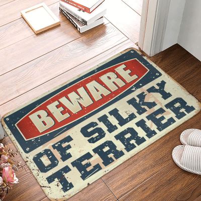 Abipuir Decor for Man Cave Beware of Silky Terrier Rug Fun Stuff Camper Decor (Size : 50X80CM)