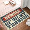 Abipuir Decor for Man Cave Beware of Silky Terrier Rug Fun Stuff Camper Decor (Size : 50X80CM) view 1