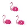 Cabilock 3pcs Lovely Flamingo Toothbrush Holder Punch Wall-Mounted Design for Bathroom Holds Toothbrushes Cute and Functional Cup Accessory Random view 1