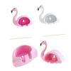 Cabilock 3pcs Lovely Flamingo Toothbrush Holder Punch Wall-Mounted Design for Bathroom Holds Toothbrushes Cute and Functional Cup Accessory Random view 4