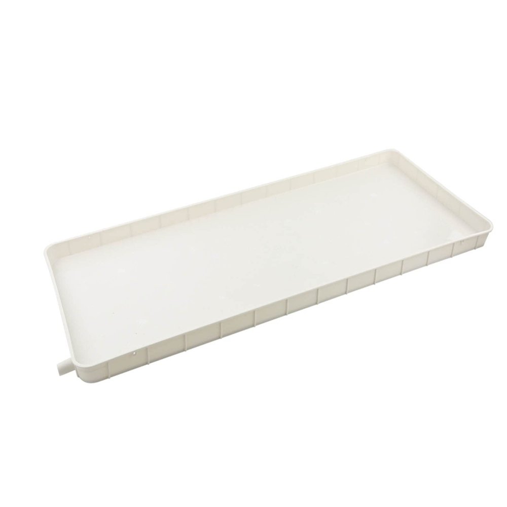 A/c Plastic Condensate Drain Pan, Universal Outdoor Ac Unit Condense Water Collector Drip Tray HVAC Drain Pan, Air Conditioning Outdoor Unit Drip Tray with Drain Pipe
