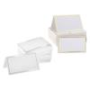 200pcs Place Cards Blank Fillable Small Table Cards with Gold Silver Foil Border for Table Setting Name Wedding view 1