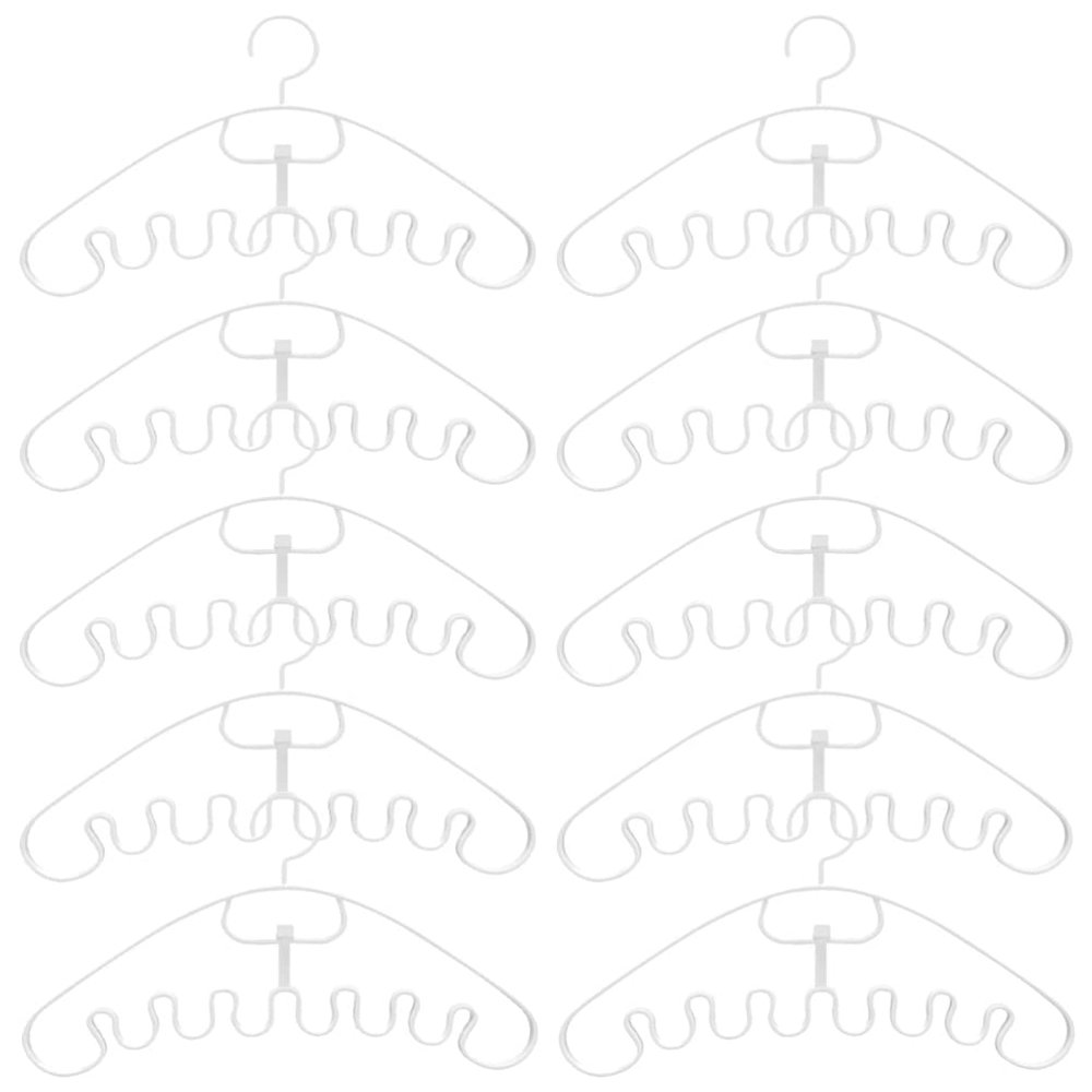 Zerodeko Wavy Hangers Set 10pcs for Bra Tank Top Scarf Belt Space Saving Hanger Closet Organizer