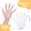 Hoolerry 2000 Pcs Disposable Plastic Gloves for Cooking Food Prep Clear Service Safe Kitchen Gloves for Food Handling Household Cleaning Party Celebration, One Size Fits Most view 2