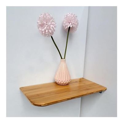 Corner Floating Shelves Household Simple Solid Wood Corner Shelf, Triangle Corner Shelf/Display Rack/Flower Rack, Free of Punching Installation (Size : 20x20cm)