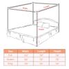 Mosqutent King Size Canopy Bed Frame with Stainless Steel Poles and Bedroom Decor Bracket view 2