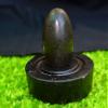 1.75" Black Shiva Lingam with 3.25" Black Yoni Base Original Home,Office Puja Symbol Made from a Sacred Hindu Stone Found The Narmada River Stone Standard Original for Home Puja I-6055 view 3