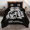 SATIGI Football Bedset for Boys, Custom Name and Number Quilt Set, Sport Quilt Full Size, Sport Print Quilt Gifts for Boys On Birthday (Football Quilt 03) view 1