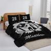 SATIGI Football Bedset for Boys, Custom Name and Number Quilt Set, Sport Quilt Full Size, Sport Print Quilt Gifts for Boys On Birthday (Football Quilt 03) view 4