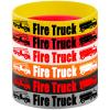CupaPlay 48PCS Fire Truck Rubber Bracelets Silicone Wristbands -Fire Truck Theme Party Supplies Decorations Fire Car/Fireman/Racing/Safety Workers Memorial Day Birthday Baby Shower Party Favors view 3
