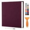 HenPisen Large Photo Album Self Adhesive Scrapbook Album for 46 57 810 Pictures DIY Magnetic Linen Cover Album 60 Pages for Family Wedding Gifts with Metal Pen and Plastic Board view 1