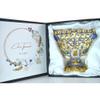 Cohen Tsemach Art & Gift Menorah Hanukkah Two Doves priestly Breastplate Blue Gold & Enamel with Zircons Nine Branch Chanukia view 4