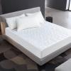 FCLDESHOP Deep Pocket Fitted Sheet,Quilted Waterproof Fitted Sheet, Solid Color Non-Slip Printed Mattress Cover,Fits 12/30cm Deep Mattresses Bed Cover,White,C-King 72X84+18in view 1