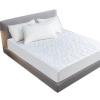 FCLDESHOP Deep Pocket Fitted Sheet,Quilted Waterproof Fitted Sheet, Solid Color Non-Slip Printed Mattress Cover,Fits 12/30cm Deep Mattresses Bed Cover,White,C-King 72X84+18in view 2