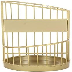 FSunKoFu Umbrella Stand Rack for Entryway Hallway Front Door, Glod Umbrella Stand, Metal Umbrella Stand. There are 2 Floors Perfect for Storage Canes, for Entryway Home Office
