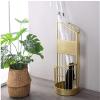 FSunKoFu Umbrella Stand Rack for Entryway Hallway Front Door, Glod Umbrella Stand, Metal Umbrella Stand. There are 2 Floors Perfect for Storage Canes, for Entryway Home Office view 3