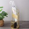 FSunKoFu Umbrella Stand Rack for Entryway Hallway Front Door, Glod Umbrella Stand, Metal Umbrella Stand. There are 2 Floors Perfect for Storage Canes, for Entryway Home Office view 4