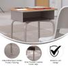 Flash Furniture Billie Student Desk - Walnut Open Front School Desk - Silver Metal Frame - 24"W x 18"D Adjustable Height, Durable for School or Remote Learning view 4