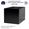 6 Pack 14 Inch Black Acrylic Display Box with One Open Side One Piece No LidsVersatile Square Merchandise Storage Bin or Retail Product Riser by Marketing Holders view 3