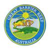 Great Barrier Reef Australia Patch Embroidered Iron-on/Sew-on Decorative Embroidery Applique Clothing Jacket Premium Stitching Nature Tropical Fish Coral Reefs Souvenir Badge Turtles Whales Sharks view 1