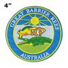 Great Barrier Reef Australia Patch Embroidered Iron-on/Sew-on Decorative Embroidery Applique Clothing Jacket Premium Stitching Nature Tropical Fish Coral Reefs Souvenir Badge Turtles Whales Sharks view 2