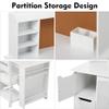 EGFheal White Study Desk and Chair Set with Bookshelf, Bulletin Board, and Cabinets - Ideal for Boys and Girls Ages 3-8 view 4