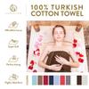 Superior Turkish Cotton Jacquard Solid 6-Piece Hand Towel Set, Small Towels for Quick Dry, Bathroom, Kitchen, Guest Bath, Dorm, Apartment, Airbnb Essentials, Accessories, Home Decor, White view 3