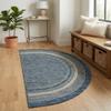 Rugs.com - Outdoor Border Rug 2' 7 x 4' 1 Hearth Blue Indoor/Outdoor Rug Weather-Resistant Flatweave for Patios, Porches, and Decks view 3