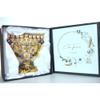 Cohen Tsemach Art & Gift Menorah Hanukkah two doves priestly breastplate purple Gold & Enamel With Zircons Nine Branch Chanukia view 4