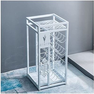 FSunKoFu Umbrella Stand Holder Entryway Hallway Umbrella Stand Rack Creative Multi-Layer Umbrella Stand Iron Umbrella Storage Rack Organizer Holder for Indoor Hallway Entryway Office (Color : White)