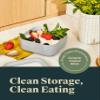 Caraway Glass Food Storage - 4.4 Cup Glass Container - Ceramic Coated Food Container - Non Toxic, Non Stick Lunch Box Container with Lids. Dishwasher, Oven, & Microwave Safe - Sage view 2