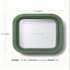 Caraway Glass Food Storage - 4.4 Cup Glass Container - Ceramic Coated Food Container - Non Toxic, Non Stick Lunch Box Container with Lids. Dishwasher, Oven, & Microwave Safe - Sage view 3