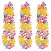 Beistle 3 Piece 40" Polyester Fabric Sunrise Floral Hawaiian Leis for Luau Party Supplies and Tropical Themed Favors Multicolor view 1