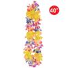 Beistle 3 Piece 40" Polyester Fabric Sunrise Floral Hawaiian Leis for Luau Party Supplies and Tropical Themed Favors Multicolor view 3