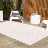 Rugs.com - Outdoor Safari Rug 7' 10 x 11' Pink Ivory Indoor/Outdoor Rug Washable Animal Print for Patios, Decks, and Porches view 2