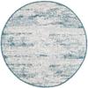 Rugs.com - Outdoor Modern Rug 3 Ft Round Teal Indoor/Outdoor Rug Perfect for Patios, Decks, and Porches view 2