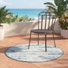 Rugs.com - Outdoor Modern Rug 3 Ft Round Teal Indoor/Outdoor Rug Perfect for Patios, Decks, and Porches view 3