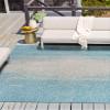 Rugs.com - Outdoor Modern Rug 13 Ft Square Aqua Indoor/Outdoor Rug Weather-Resistant Easy-Clean Flatweave for Patios, Decks, and Porches view 1