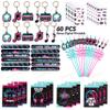 Music Party Favors Set Of 12 Treat Bag Straw Keychain Wristband Music Stickers for Boy Girl Teens Social Media Birthday Party Favors view 1