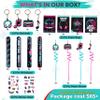 Music Party Favors Set Of 12 Treat Bag Straw Keychain Wristband Music Stickers for Boy Girl Teens Social Media Birthday Party Favors view 2